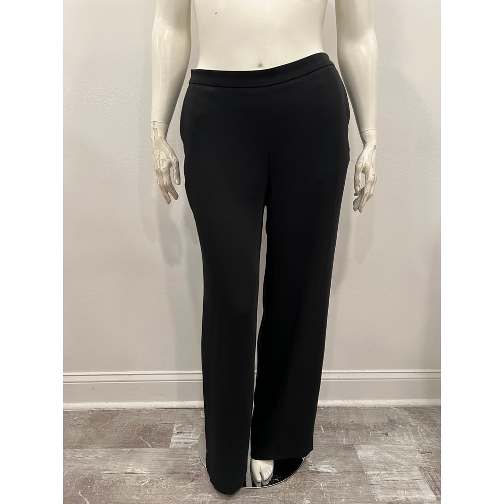 Chico's Womens Pants Black Comfort Elastic Back Workwear Size 2.5T US 14T